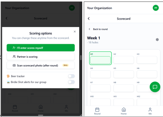 Scoring options panel showing the Beer Tracker toggle alongside scoring choices